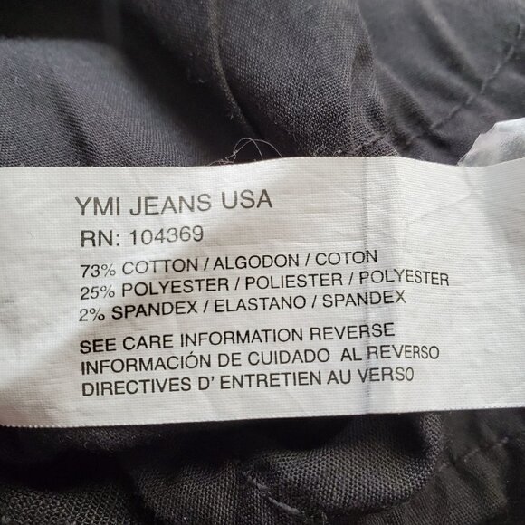 Ymi Black Distressed Stretch High Rise Skinny Denim Jeans Size Medium W26 x 29.5 - Picture 9 of 10